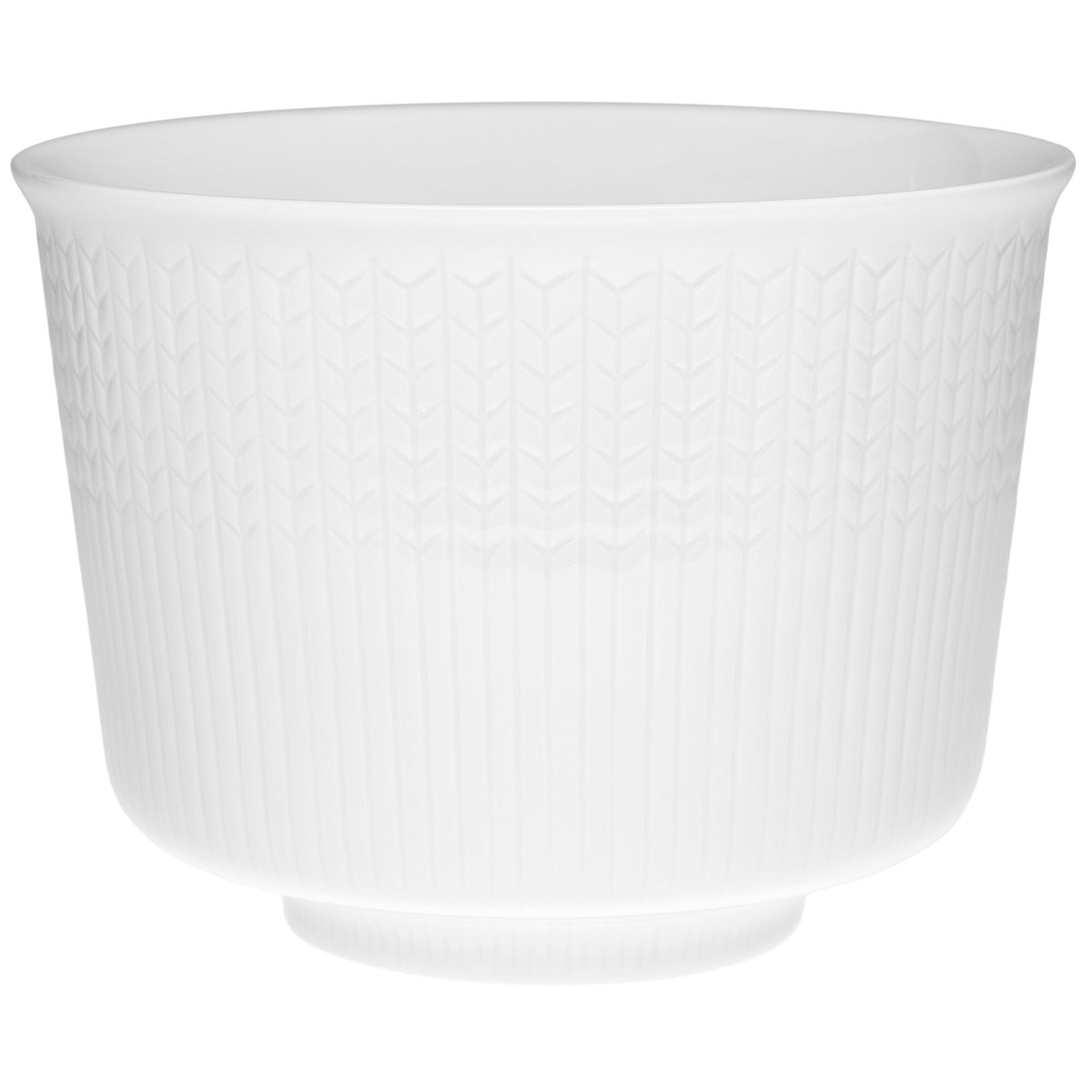 Rörstrand Swedish Grace urtepotte, 20 cm, i farven sne med hvedeaksrelief