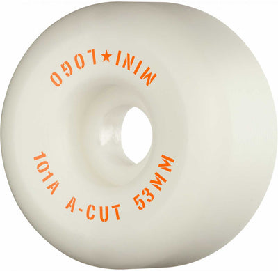 Mini Logo Skateboard Hjul A-cut 53mm 101A White 4-pak 53mm