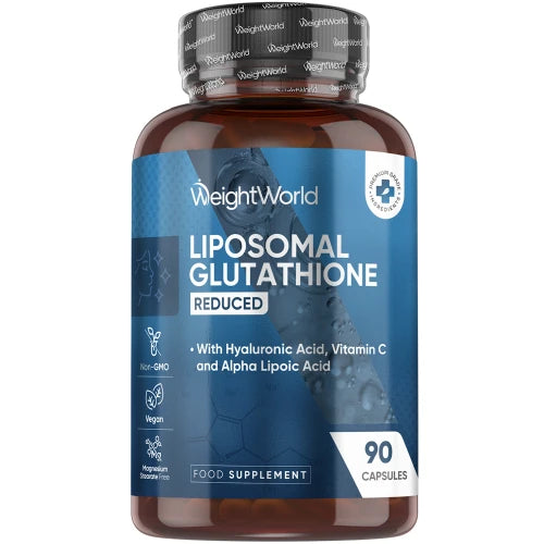 Se Liposomal L-Glutathione Complex ✔ Kæmpe udvalg i WeightWorld - Køb online på udsalg og tilbud lige nu ✔ Billig fragt • Hurtig levering - Varenummer: WeightWorld-50742 og 5056128128930 på lager - Udsalg på Antioxidanter Spar helt op til 57% - Kæmpe udsalg på over 739 mærker