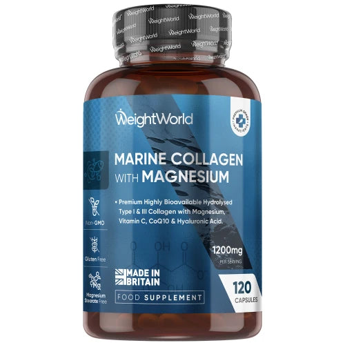 Se Marine Kollagen med Magnesium 1200mg ✔ Kæmpe udvalg i WeightWorld - Køb online på udsalg og tilbud lige nu ✔ Super billig fragt og lynhurtig levering - Varenummer: WeightWorld-51102 og 5056128129135 på lager - Udsalg på Kollagen Spar stort – op til 71% - Over 2.739 mærker med daglige tilbud