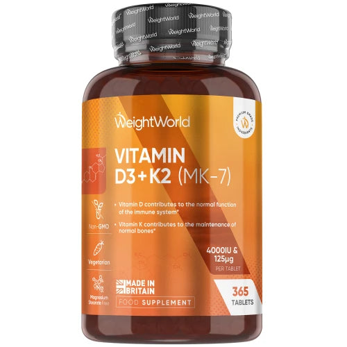 Se Vitamin D3 + K2 Tabletter ✔ Kæmpe udvalg i WeightWorld - Køb online på udsalg og tilbud lige nu ✔ Hurtig levering til lave fragtpriser - Varenummer: WeightWorld-48141 og 5056128125571 på lager - Udsalg på D-vitamin Store besparelser – op til 77% - Store besparelser på over 2.281 mærker