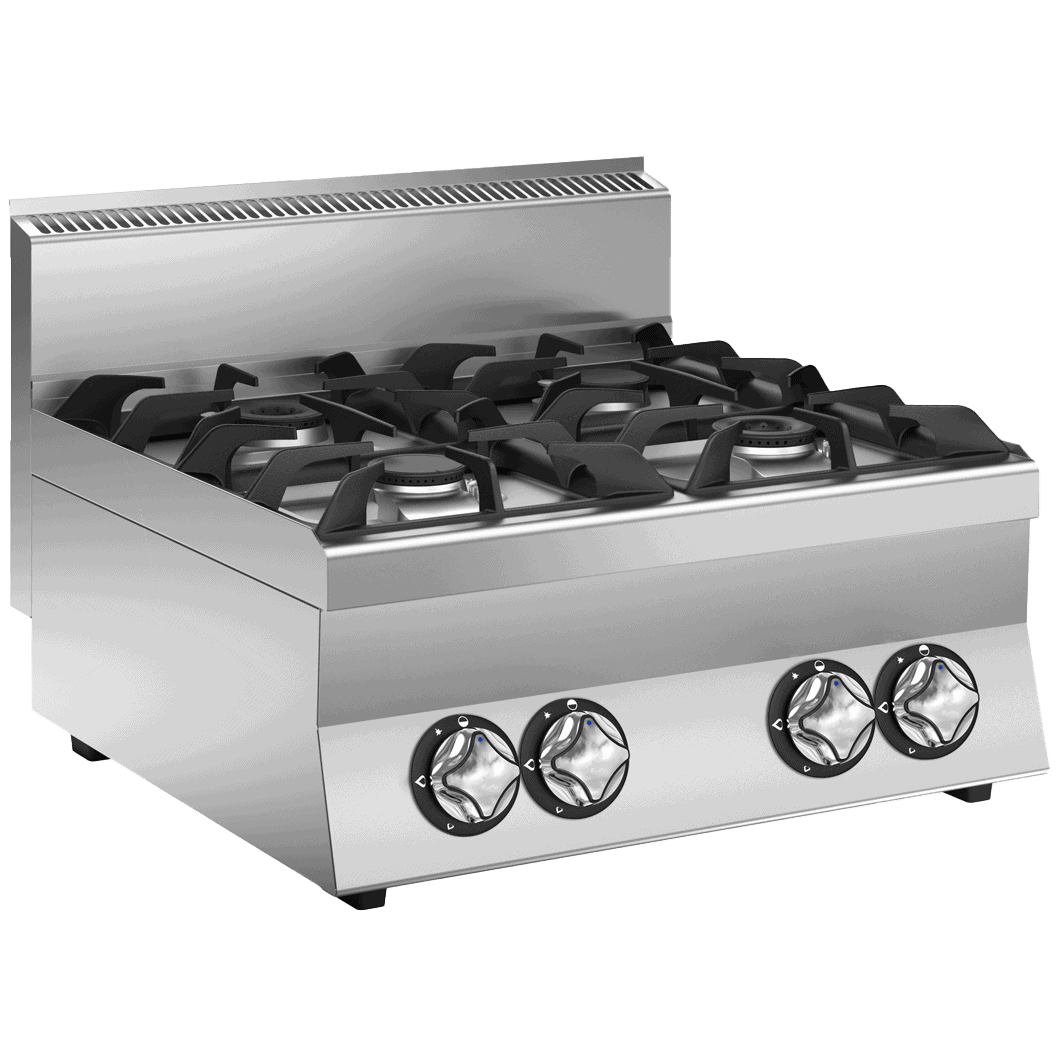 Wery C67GP gaskogebord med fire forstærkede blus i 700 mm bredde