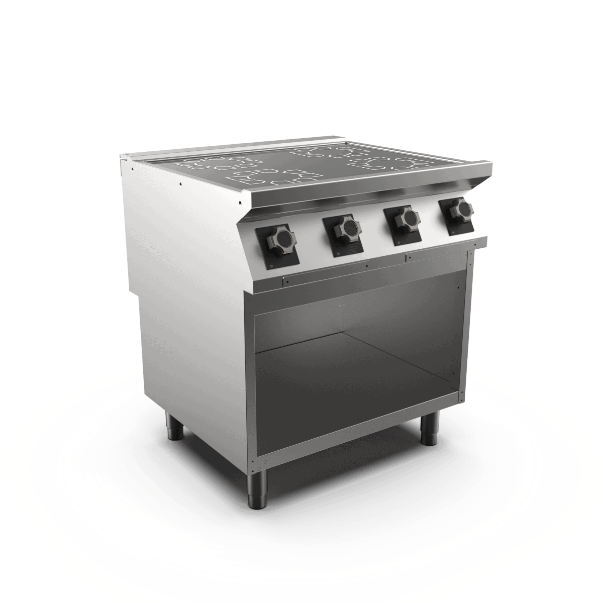 Wery CI78EG14 fritstående induktions-kogebord med fire zoner på understel