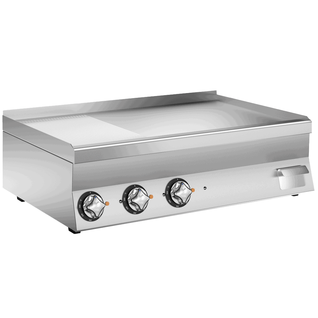 Wery FT610EMC stor forkromet elektrisk stegeplade, 1000 mm, glat og rillet