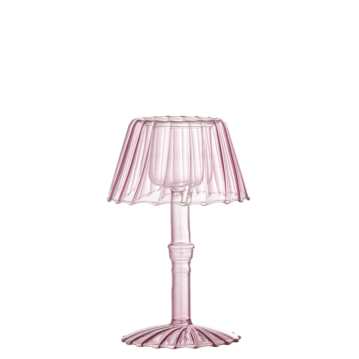 Cisco fyrfadsstage fra Bloomingville i rosa glas
