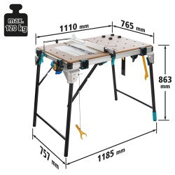 Wolfcraft MASTER cut 2600 flytbart maskinbord til rundsav og geringssav