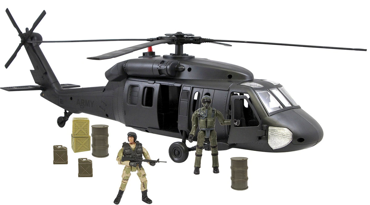 Se World Peacekeepers 1:18 Black Hawk Militær Helikopter m/2 actionfigurer ✔ Kæmpe udvalg i World Peacekeepers - Køb online på udsalg og tilbud lige nu ✔ Billig fragt • Hurtig levering - Varenummer: MMAction-19977026 og 18859770265 på lager - Udsalg på Militær Actionfigurer 9,5 cm Få op til 63% i rabat - Shop udsalg fra mere end 1.798 mærker