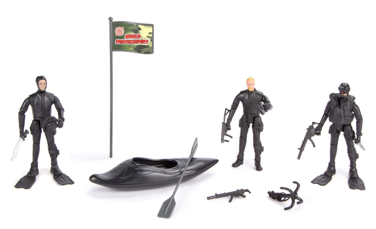 Se World Peacekeepers 1:18 Militær Navy Seal pakke m/3 actionfigurer ✔ Kæmpe udvalg i World Peacekeepers - Køb online på udsalg og tilbud lige nu ✔ Billig fragt • Hurtig levering - Varenummer: MMAction-199770034 og 18859770036 på lager - Udsalg på Militær Actionfigurer 9,5 cm Få op til 67% i rabat - Find over 1.798 mærker på udsalg