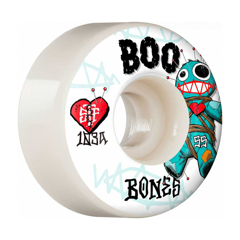 Bones Wheels PRO STF Skateboard Hjul Boo Voodoo 55mm V4 Wide 103A 4-pak 55mm