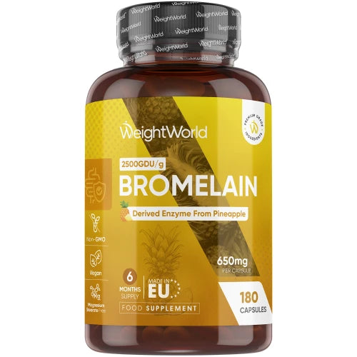 Se Bromelain 650mg ✔ Kæmpe udvalg i WeightWorld - Køb online på udsalg og tilbud lige nu ✔ Super billig fragt og lynhurtig levering - Varenummer: WeightWorld-50643 og 5056128128862 på lager - Udsalg på Fordøjelse Store besparelser – op til 71% - Store besparelser på over 2.281 mærker