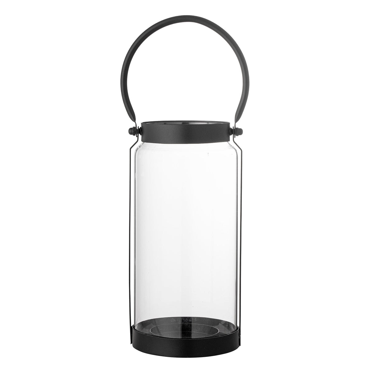 Sort Danila fyrfadsstage i glas fra Bloomingville