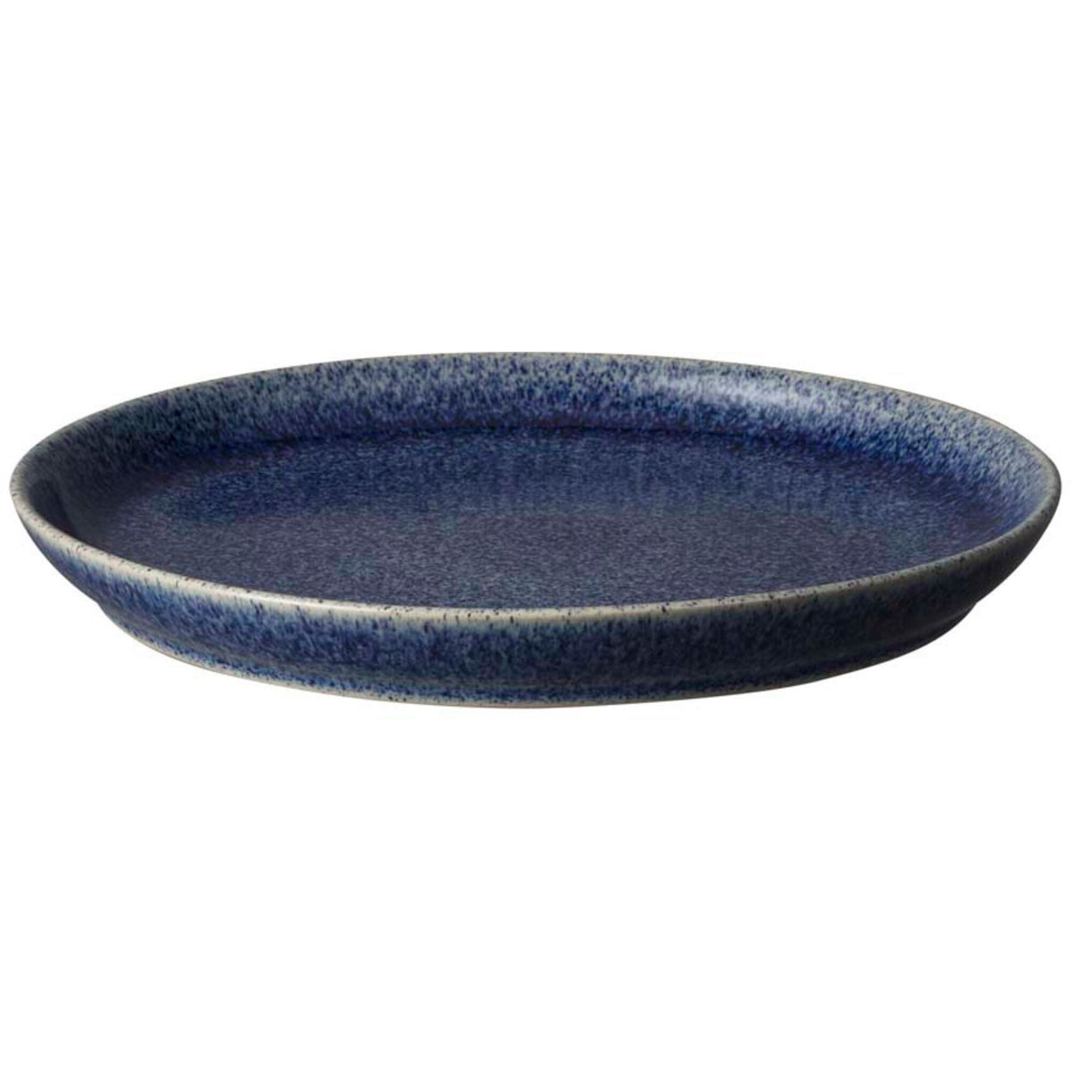 Denby Studio Blue stor rund tallerken på 26 cm i farven kobolt
