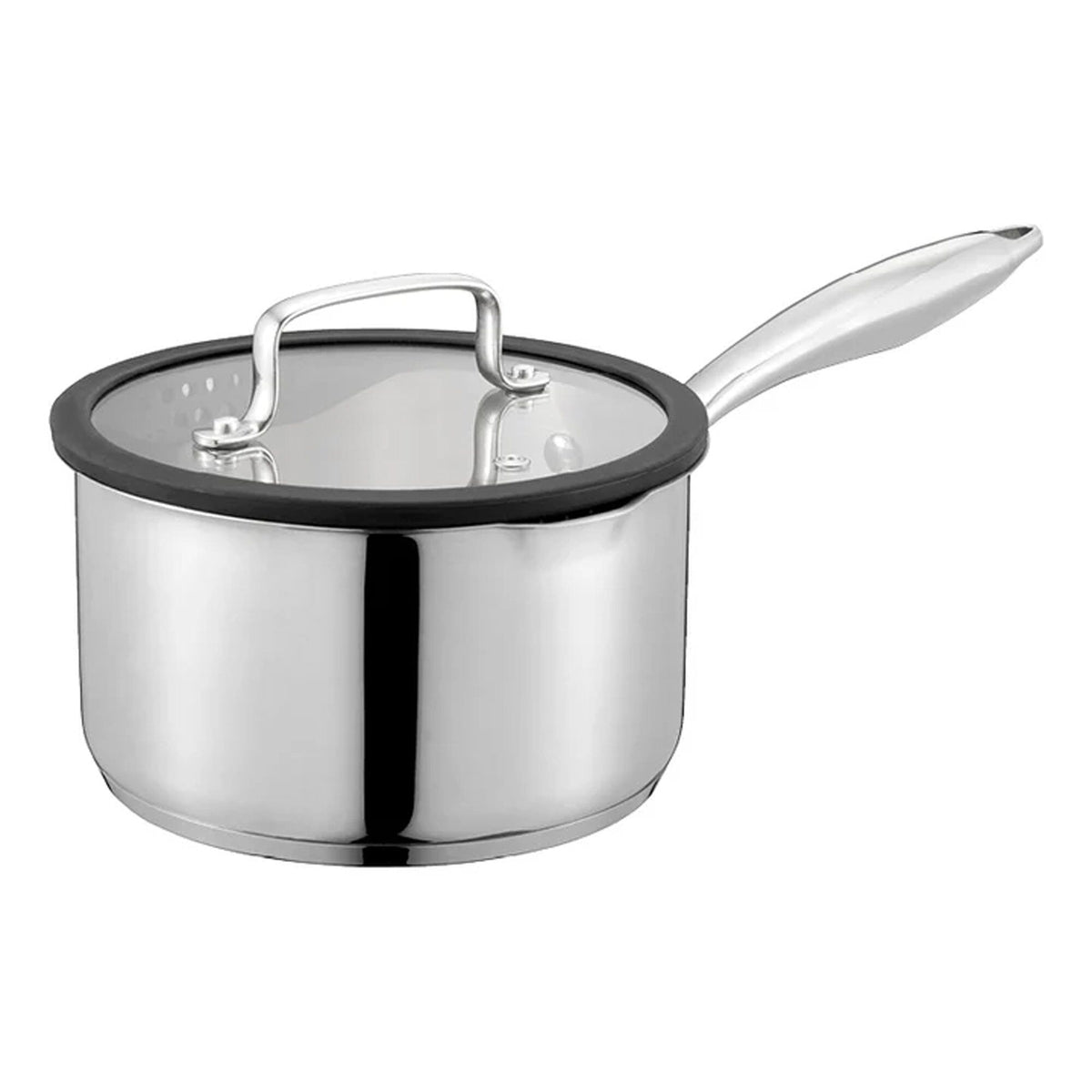 Dorre Karla kasserolle i rustfrit stål med glaslåg, 2 liter og 18 cm