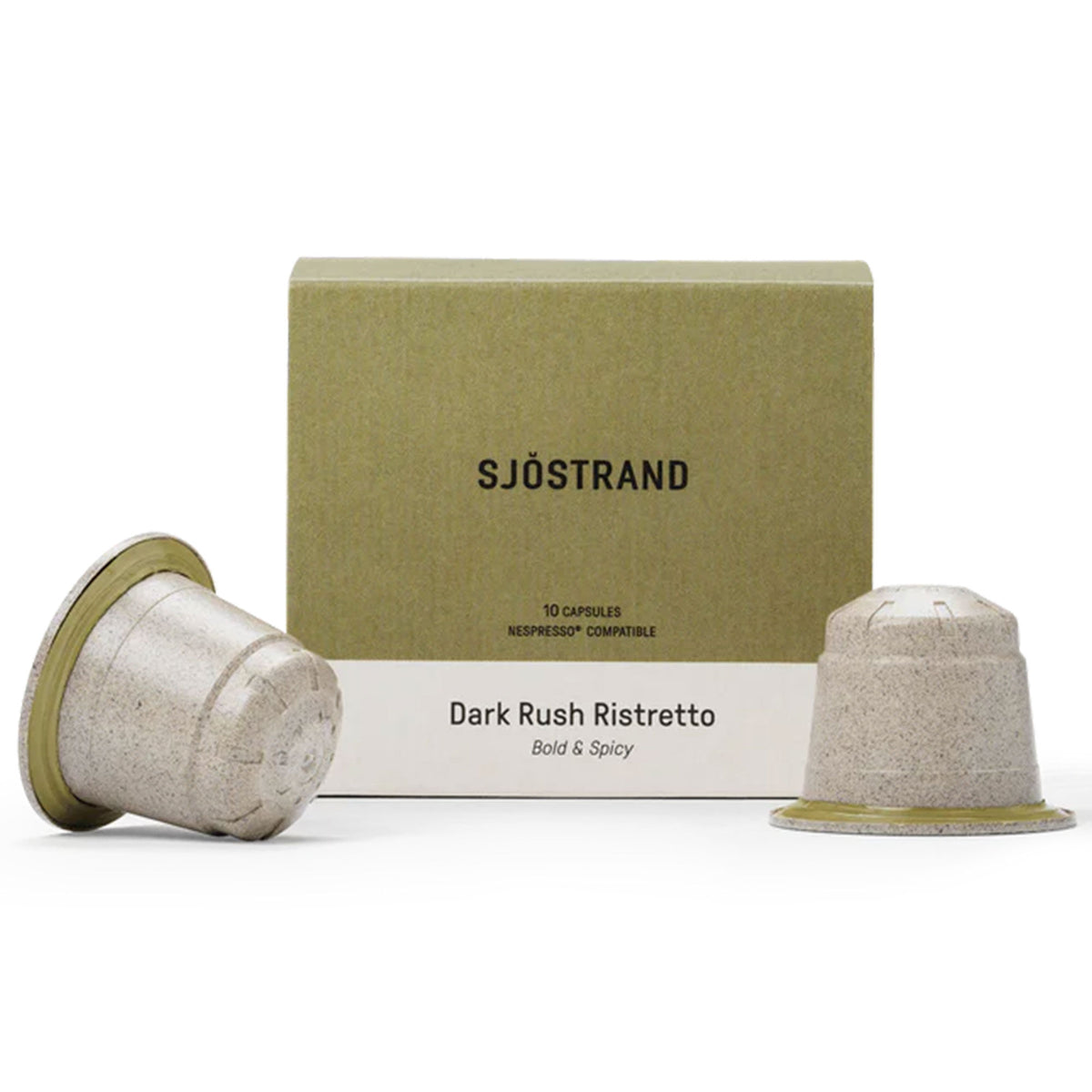 Sjöstrand coffee Dark Rush Ristretto kaffekapsler, pakke med 10 stk.