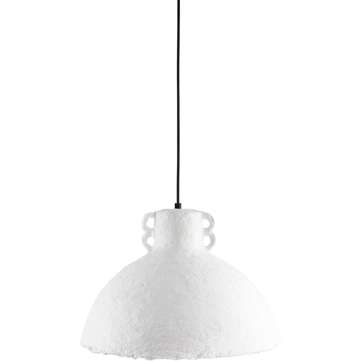 Hvid håndlavet pendel i papier-maché, 30 cm, fra Globen Lighting