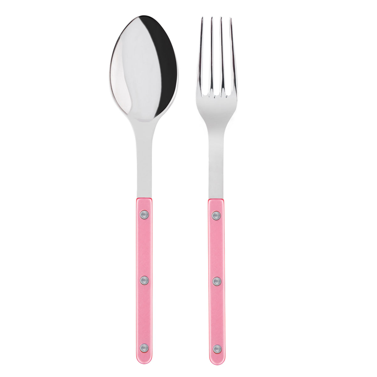 Sabre Paris Bistrot Pearl serveringssæt med perlemorsskinnende håndtag i blød rosa