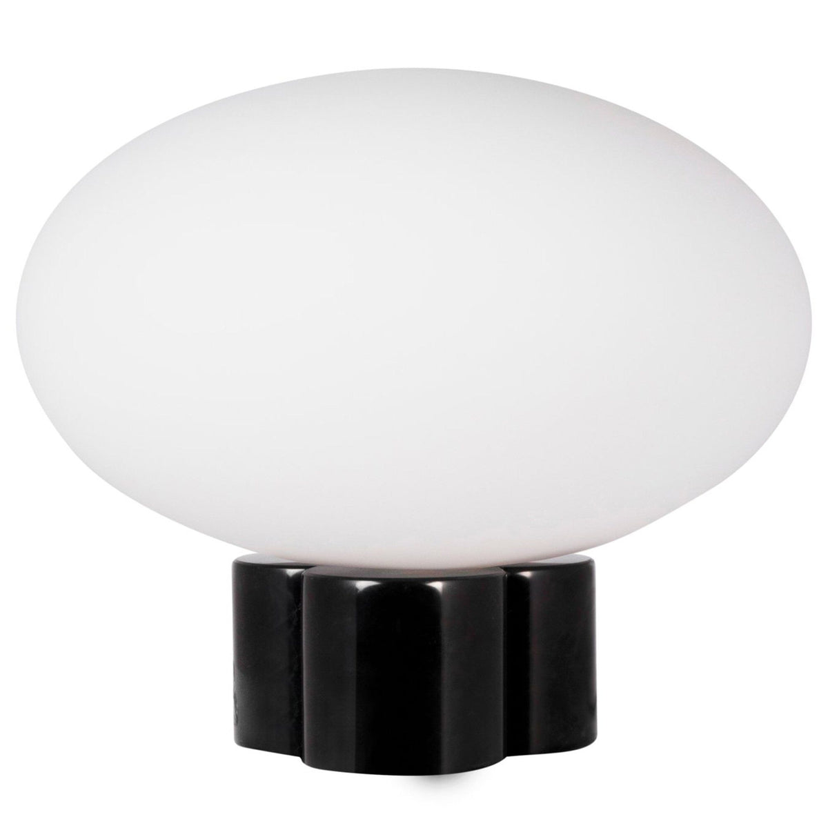Sort Mammut bordlampe fra Globen Lighting med skulpturel sokkel, 28 cm