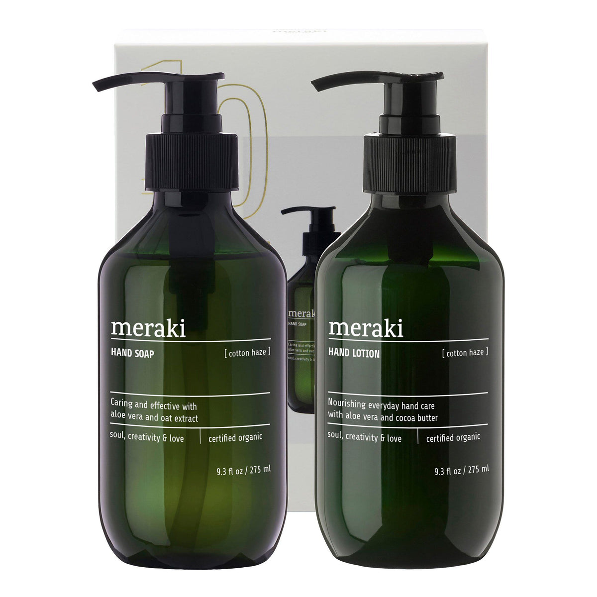 Meraki Cotton Haze gaveæske med håndsæbe og lotion