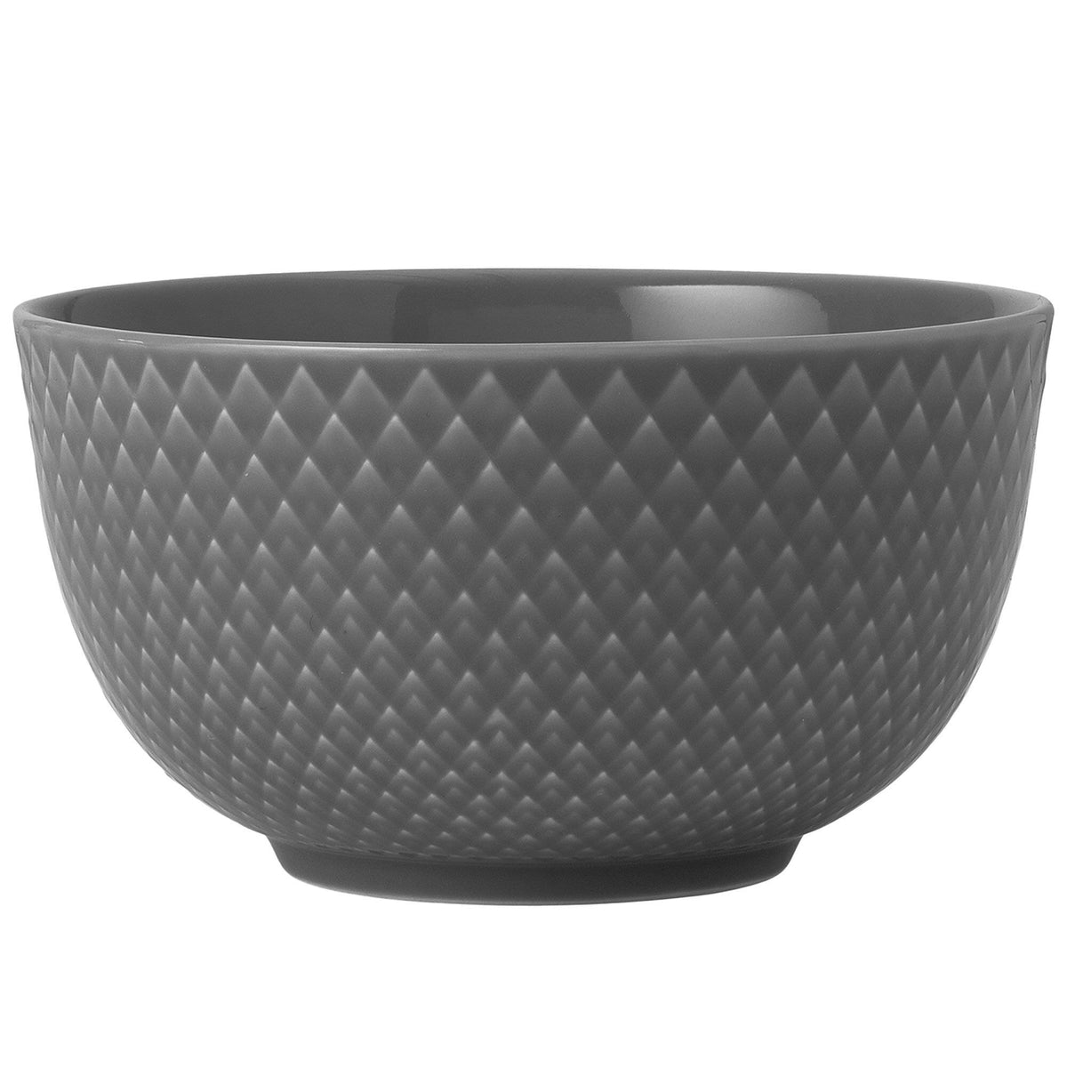 Lyngby Porcelæn Rhombe Earth skål 11 cm i farven slate