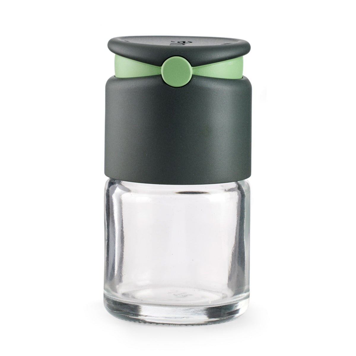 Grå Lékué krydderibeholder i ABS-plast med dobbeltåbning