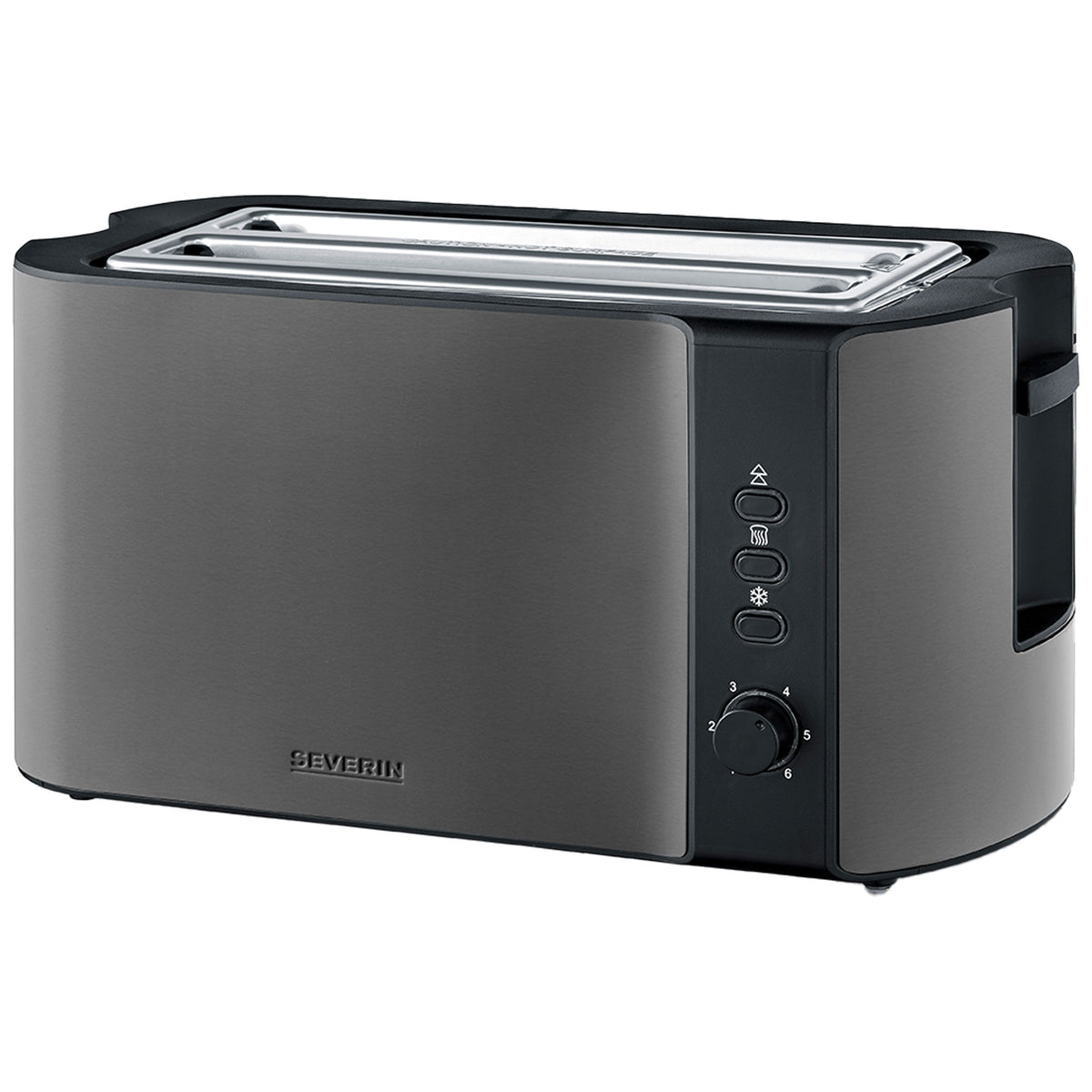 Severin AT 9341 brødrister i dark inox med plads til fire skiver