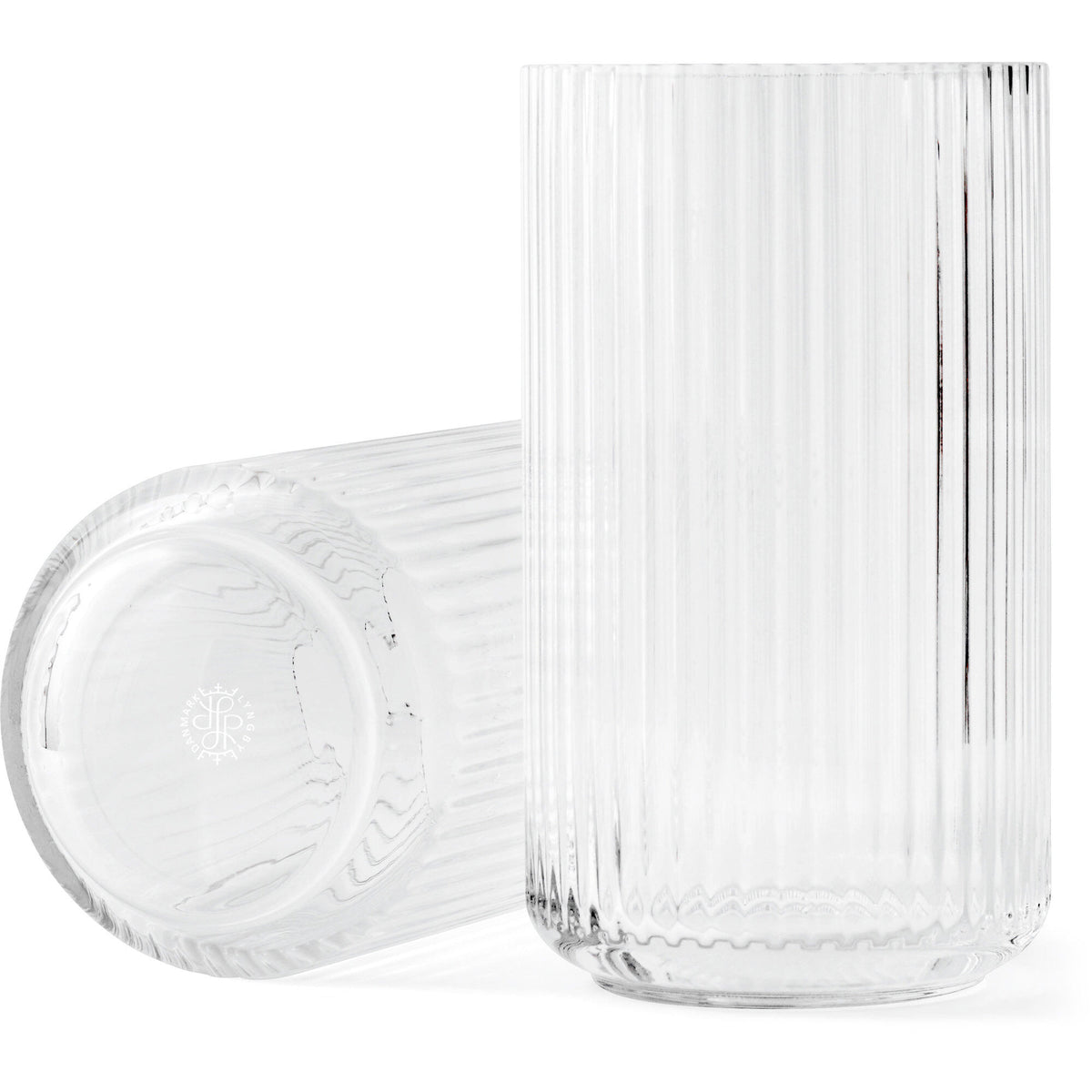 Stor Lyngbyvase i klart glas, 38 cm, fra Lyngby Porcelæn