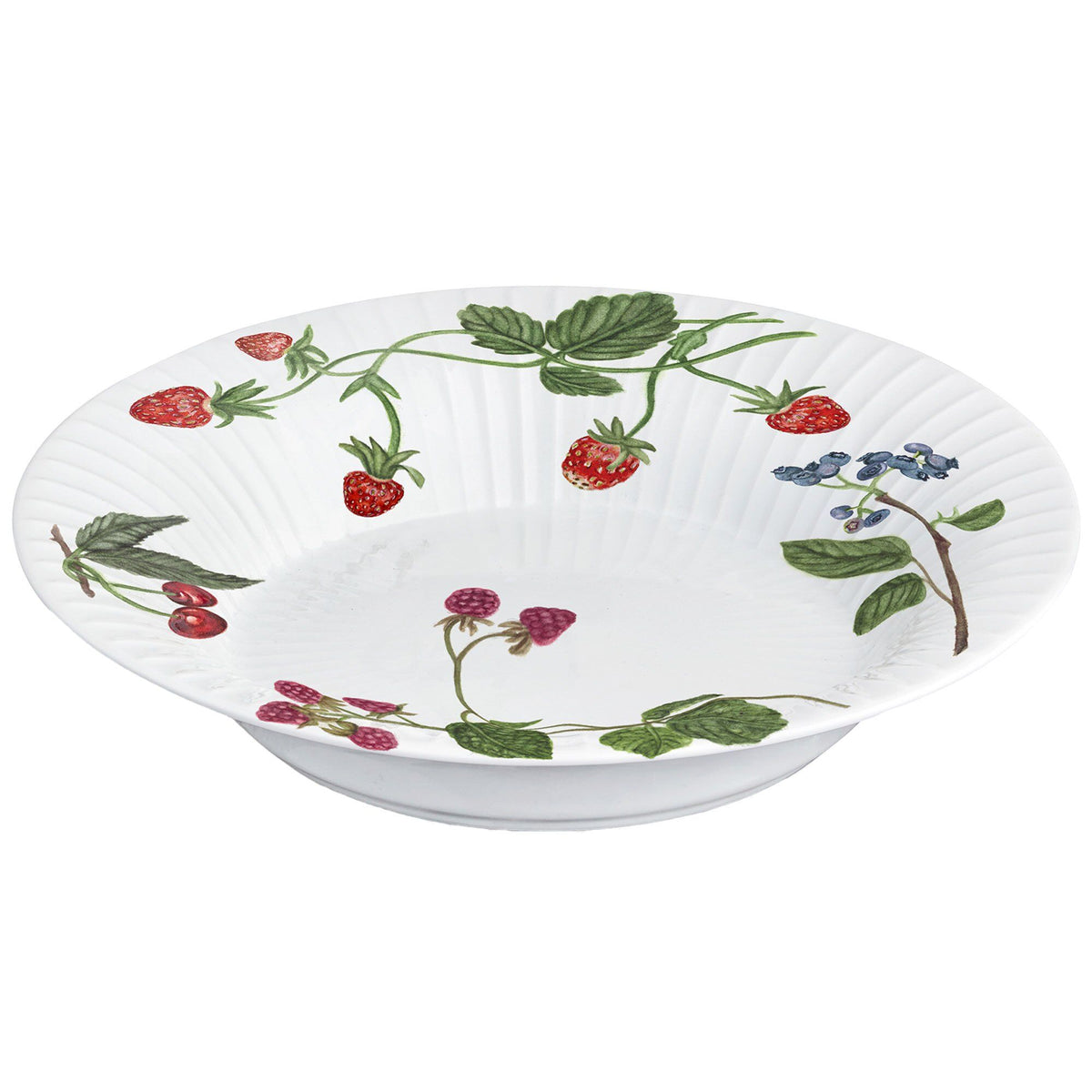 Kähler Hammershøi dyb tallerken 21 cm med blomstermotiv i summer berries