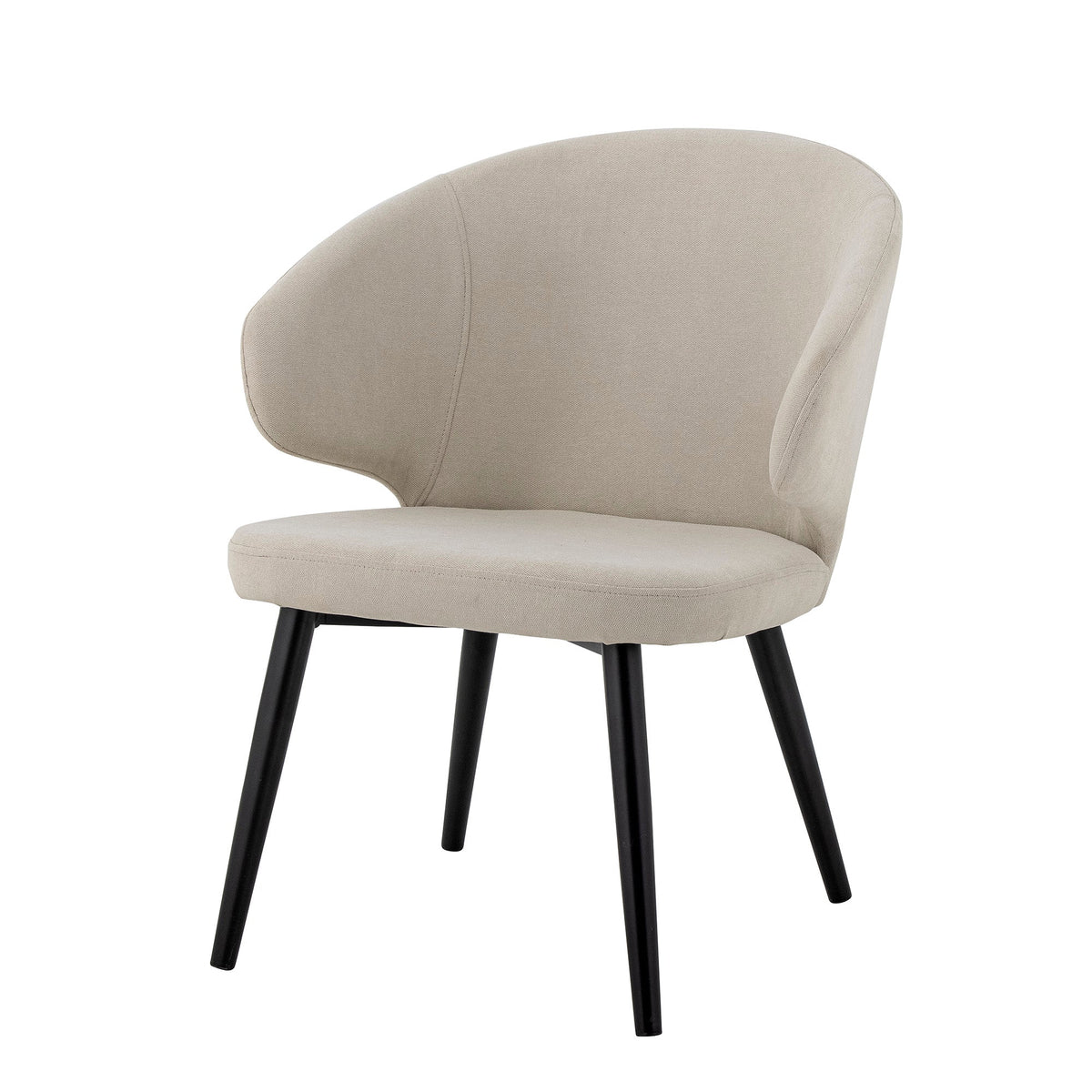 Loon loungestol i beige polyester med buet ryg fra Creative Collection