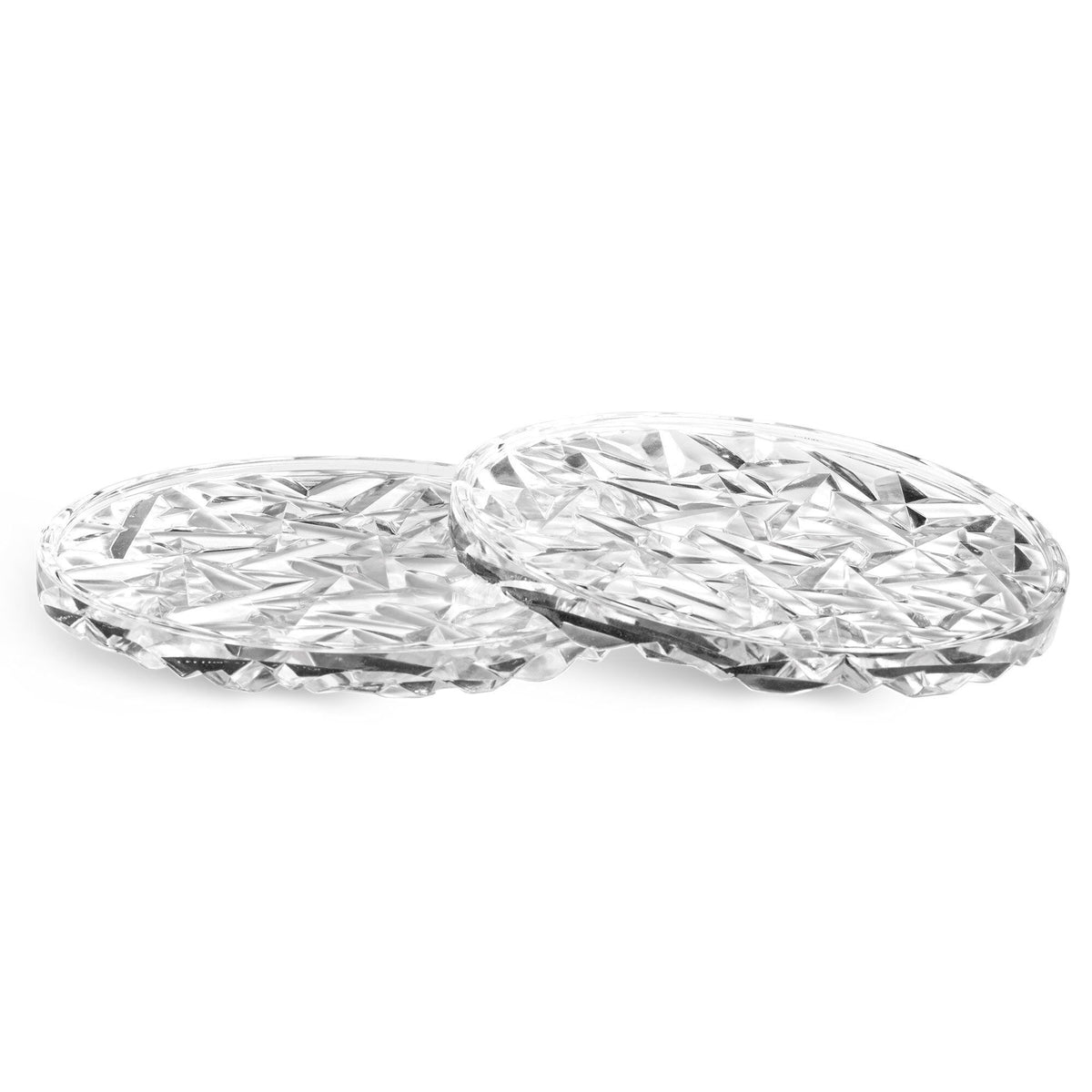 To Orrefors Carat glasbrikker på 10 cm i funklende glas