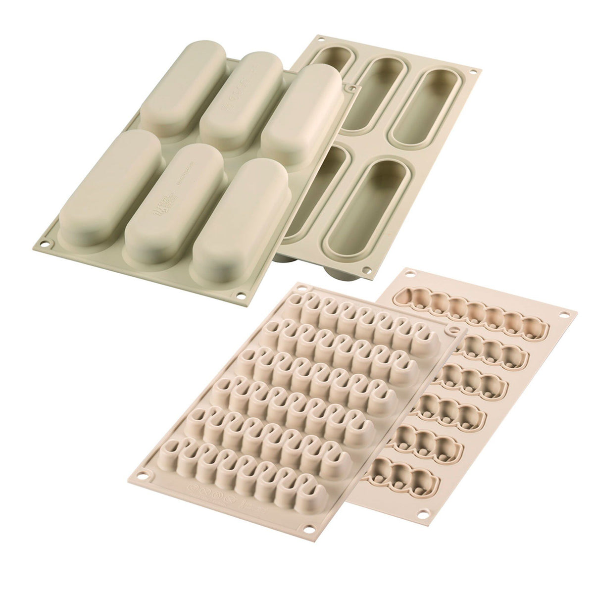 Silikomart Kit Pop Éclair sæt med to silikoneforme til 6 portionsdesserter