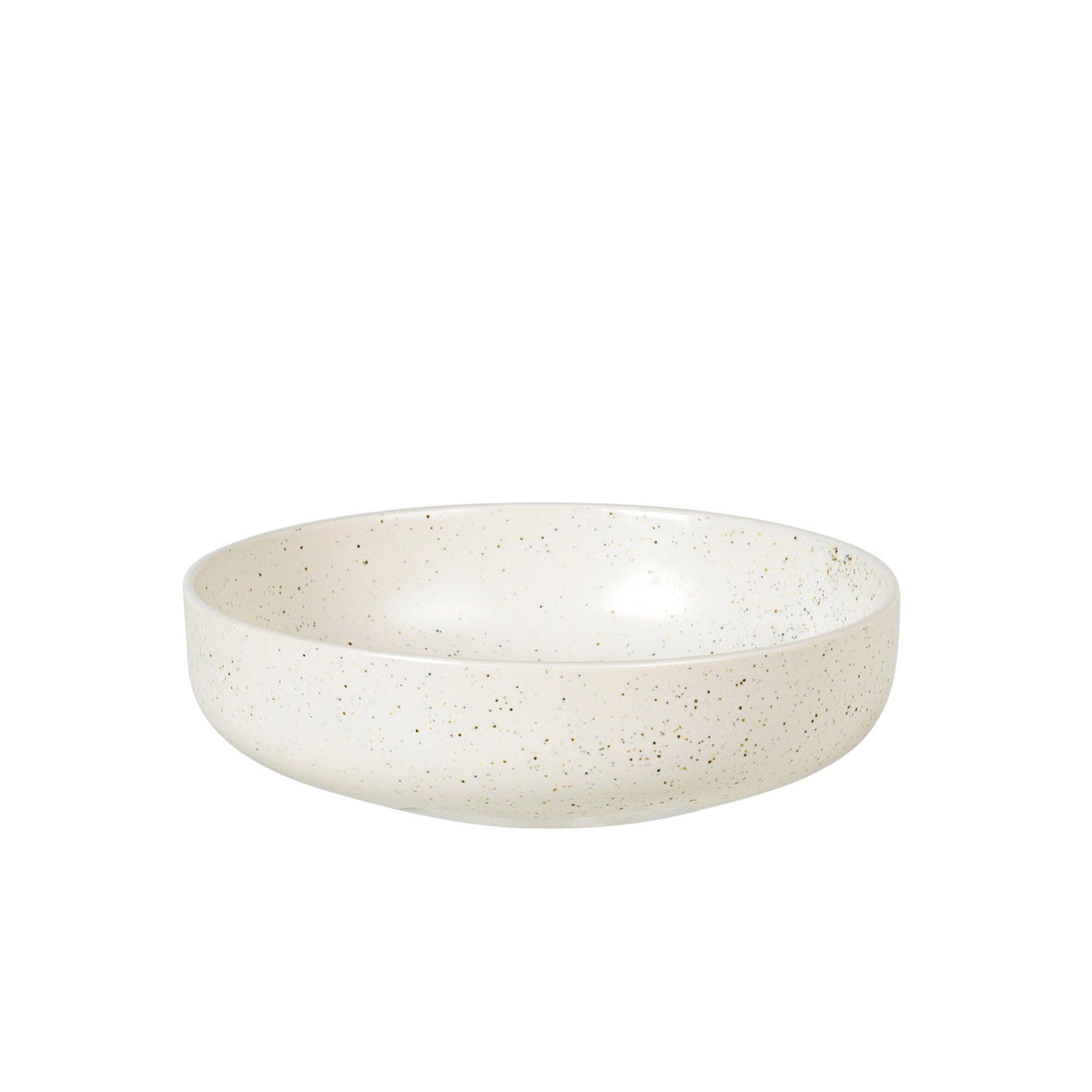 Broste Copenhagen Nordic Vanilla lav skål på 17 cm i cremefarvet stentøj