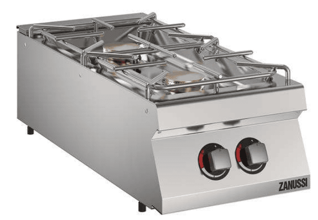 Zanussi EVO900 gaskogebord med to brændere på 10 kW i modulært design