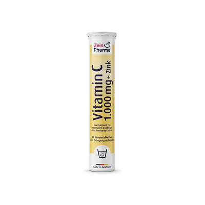 Zein Pharma C-Vitamin 1000 mg Brusetablet 20 stk  -  Kosttilskud til voksne