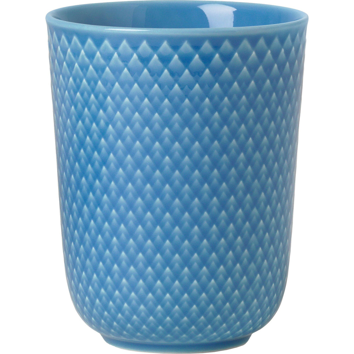 Lyngby Porcelæn Rhombe krus i blå, 33 cl, med simpelt mønster