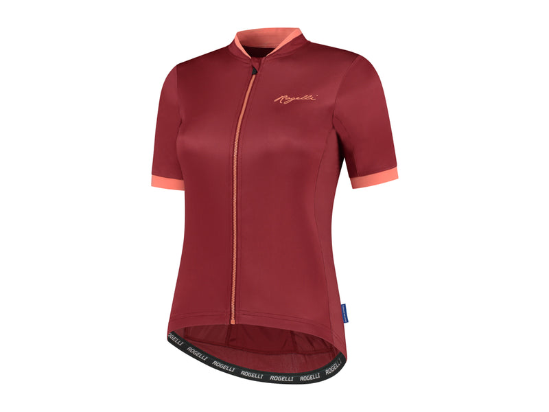 Se Rogelli Essential - Cykelbluse - Dame - Korte ærmer - Race Fit - Bordeaux/Coral - Str. XL ❤ Stort online udvalg i Rogelli ❤ Hurtig levering: 1 - 2 Hverdage samt billig fragt - Varenummer: CKP-8717849082501 og barcode / Ean: &