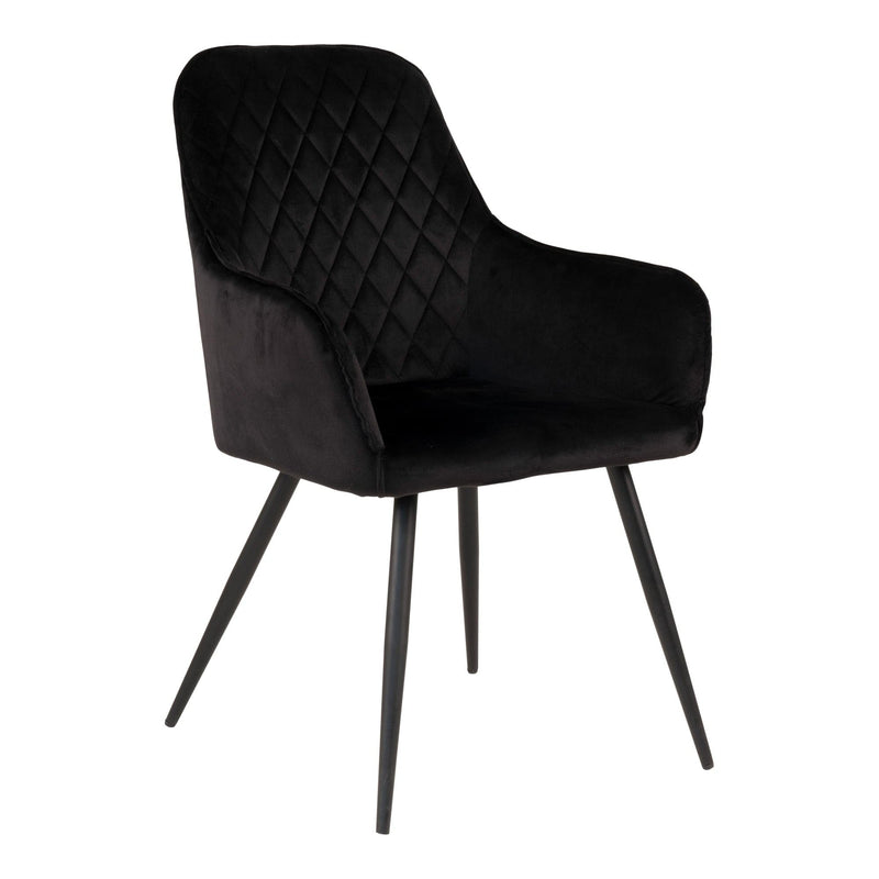 Se Harbo Spisebordsstol - Spisebordsstol I Velour, Sort Med Sorte Ben, Hn1207 Sæt af 2 stk. ❤ Stort online udvalg i HouseNordic ❤ Hurtig levering: 1 - 2 Hverdage samt billig fragt ❤ Varenummer: BBM-45560797659413 og barcode / Ean: &