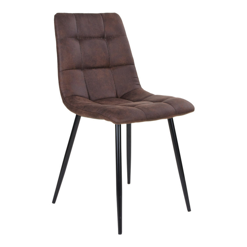 Se Middelfart Spisebordsstol - Spisebordsstol I Microfiber, Mørkebrun Med Sorte Ben Sæt af 2 stk. ❤ Stort online udvalg i HouseNordic ❤ Hurtig levering: 1 - 2 Hverdage samt billig fragt ❤ Varenummer: BBM-45560941936917 og barcode / Ean: &