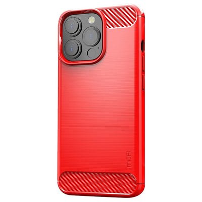 Se iPhone 14 Pro - MOFI gummi cover - Børstet design - Rød ❤ Kæmpe udvalg i Capida ❤ Hurtig levering: 1 - 2 Hverdage samt billig fragt - Varenummer: CPD-V33101135187D og barcode / Ean: 101135187D på lager - Udsalg på Mobil tilbehør Spar op til 59% - Over 454 kendte brands på udsalg