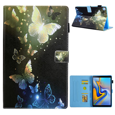 Se Samsung Galaxy Tab A7 10.4 (2020) - Læder cover / taske i printet design - Guld sommerfugl ❤ Kæmpe udvalg i Capida ❤ Hurtig levering: 1 - 2 Hverdage samt billig fragt - Varenummer: CPD-V33101230940E og barcode / Ean: 101230940E på lager - Udsalg på Tablets tilbehør Spar op til 53% - Over 454 design brands på udsalg