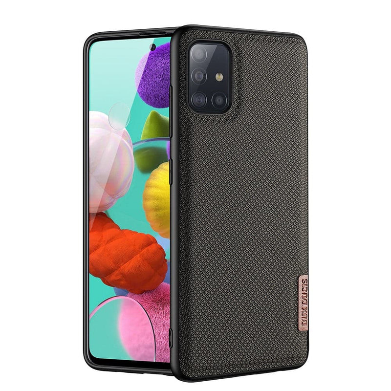 Se Samsung Galaxy A51 - DUX DUCIS Fino Hybrid cover - Tekstil Design - Grøn ❤ Kæmpe udvalg i DUX DUCIS ❤ Hurtig levering: 1 - 2 Hverdage samt billig fragt - Varenummer: CPD-DU3055861 og barcode / Ean: &