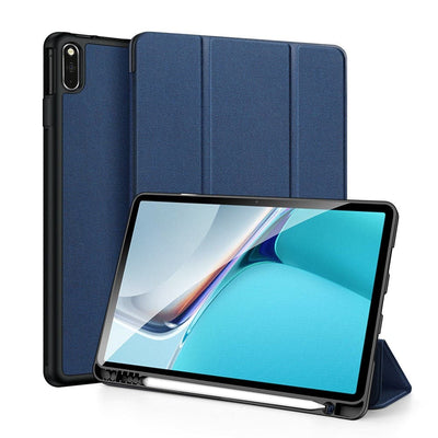 Se Huawei MatePad 11 (2021) - DUX DUCIS Domo Series Tri-Fold Smart cover - Blå ❤ Kæmpe udvalg i DUX DUCIS ❤ Hurtig levering: 1 - 2 Hverdage samt billig fragt - Varenummer: CPD-DU3047620 og barcode / Ean: '6934913047620 på lager - Udsalg på Tablets tilbehør Spar op til 61% - Over 785 kendte brands på udsalg