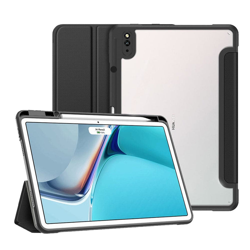 Se Huawei MatePad 11 (2021) - DUX DUCIS Toby Tri-Fold læder cover - Sort ❤ Kæmpe udvalg i DUX DUCIS ❤ Hurtig levering: 1 - 2 Hverdage samt billig fragt - Varenummer: CPD-DU3046081 og barcode / Ean: &