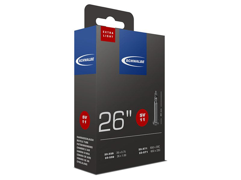 Se Schwalbe slange 26 x 1,00 X-Light med 40mm lang Racerventil SV11 ❤ Kæmpe udvalg i Schwalbe ❤ Hurtig levering: 1 - 2 Hverdage samt billig fragt - Varenummer: CKP-4026495099004 og barcode / Ean: &