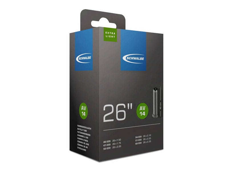 Se Schwalbe slange 26 x 1,50-2,35 X-Light med 40mm lang Autoventil AV14 ❤ Stort online udvalg i Schwalbe ❤ Hurtig levering: 1 - 2 Hverdage samt billig fragt ❤ Varenummer: CKP-4026495099301 og barcode / Ean: på lager - Udsalg på Slanger Spar op til 63% - Over 350 kendte brands på udsalg