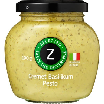 Se Cremet Basilikum Pesto 190g Zelected ❤ Kæmpe udvalg i Zelected ❤ Hurtig levering: 1 - 2 Hverdage samt billig fragt - Varenummer: BAR-693499 og barcode / Ean: '5708229102899 på lager - Udsalg på Delikatesser Tapas Pesto Spar op til 53% - Over 454 kendte brands på udsalg