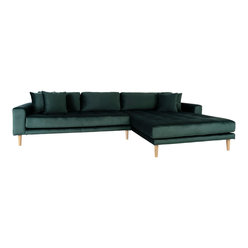 Se Lido Lounge Sofa højrevendt i mørkegrøn velour med fire puder HN1006 ❤ Stort online udvalg i House Nordic ❤ Hurtig levering: 1 - 2 Hverdage samt billig fragt ❤ Varenummer: BGH-42001764876540 og barcode / Ean: &