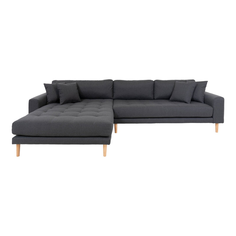 Se Lido Lounge Sofa - Lounge Sofa, Venstrevendt I Mørkegrå Med Fire Puder Og Natur Træben, Hn1002 - Erstates Af 1301603 ❤ Stort online udvalg i HouseNordic ❤ Hurtig levering: 1 - 2 Hverdage samt billig fragt ❤ Varenummer: BBM-47518596694293 og barcode / Ean: &