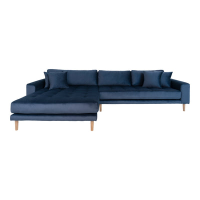 Se Lido Lounge Sofa - Lounge Sofa, Venstrevendt I Mørkeblå Velour Med Fire Puder Og Natur Træben, Hn1005 ❤ Stort online udvalg i HouseNordic ❤ Hurtig levering: 1 - 2 Hverdage samt billig fragt ❤ Varenummer: BBM-45560855757077 og barcode / Ean: '5713917006649 på lager - Udsalg på Chaiselongsofaer, Nyheder, Populære produkter Spar op til 52% - Over 857 kendte brands på udsalg