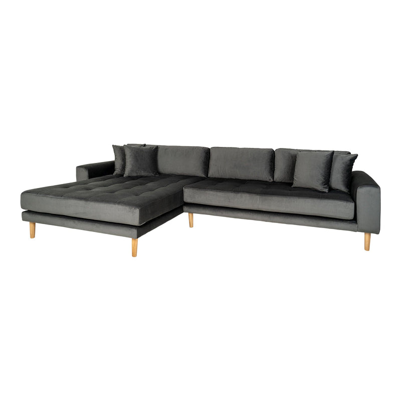 Se Lido Lounge Sofa venstrevendt i mørkegrå velour med fire puder HN1013 ❤ Stort online udvalg i House Nordic ❤ Hurtig levering: 1 - 2 Hverdage samt billig fragt ❤ Varenummer: BGH-42001767235836 og barcode / Ean: &