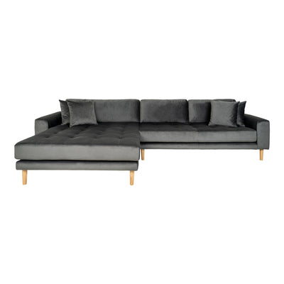 Se Lido Lounge Sofa - Lounge Sofa, Venstrevendt I Mørkegrå Velour Med Fire Puder Og Natur Træben, Hn1013 ❤ Stort online udvalg i HouseNordic ❤ Hurtig levering: 1 - 2 Hverdage samt billig fragt ❤ Varenummer: BBM-45560856576277 og barcode / Ean: '5713917010776 på lager - Udsalg på Chaiselongsofaer, Nyheder, Populære produkter Spar op til 67% - Over 857 kendte brands på udsalg